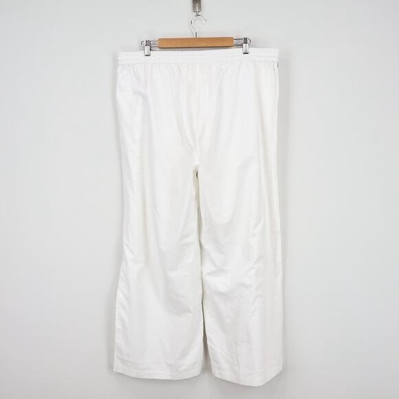 J.Crew Factory Linen Blend Slim Wide Leg Drawstring Pant White Size 18 NWT - Picture 6 of 10